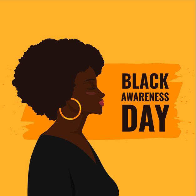 Hand drawn black awareness day