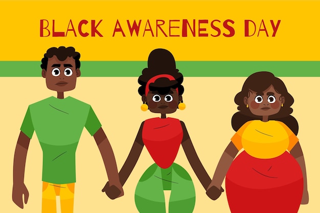 Free Vector hand drawn black awareness day