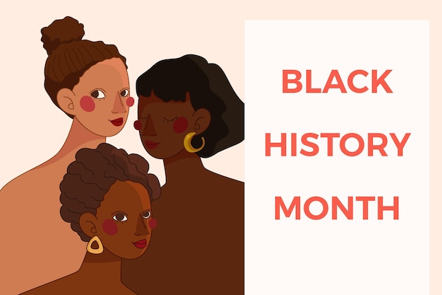 Hand drawn black history month background