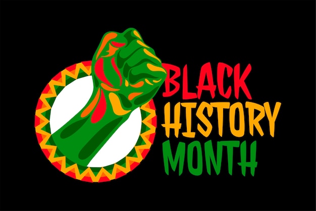 Hand drawn black history month background