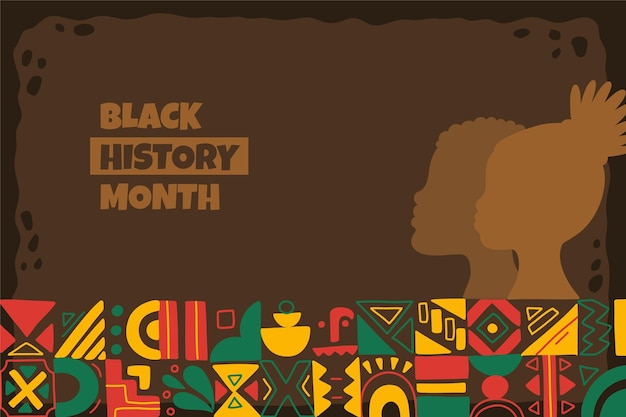 Free vector hand drawn black history month background