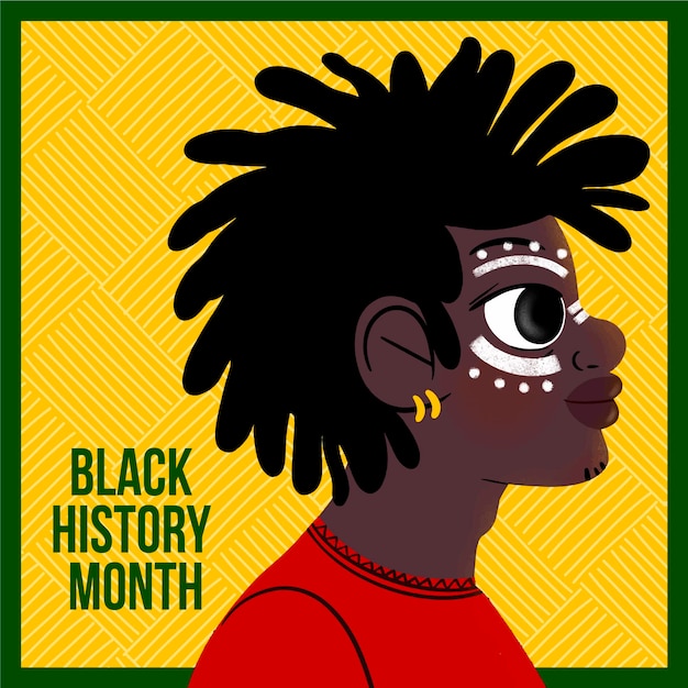 Free vector hand drawn black history month illustration