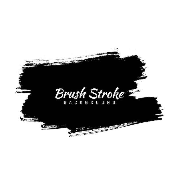 Free vector hand drawn black watercolor brush stroke design vector