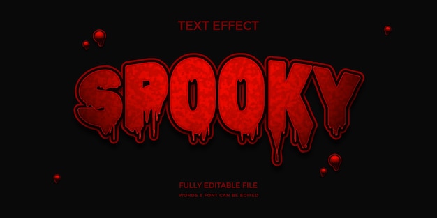 Hand drawn bloody text effect