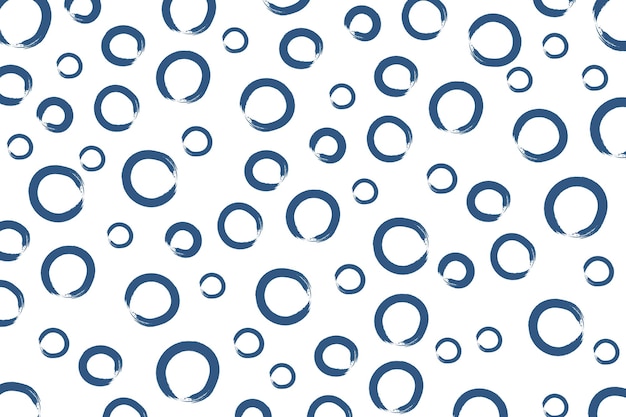 Free vector hand drawn blue circles pattern background