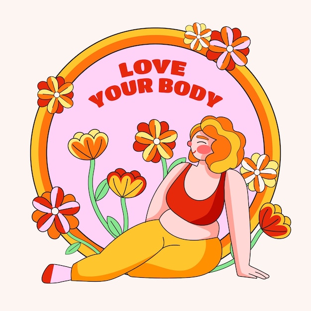 Free Vector hand drawn body positive illustration