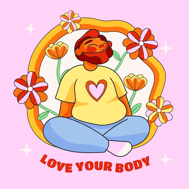 Free Vector hand drawn body positive illustration