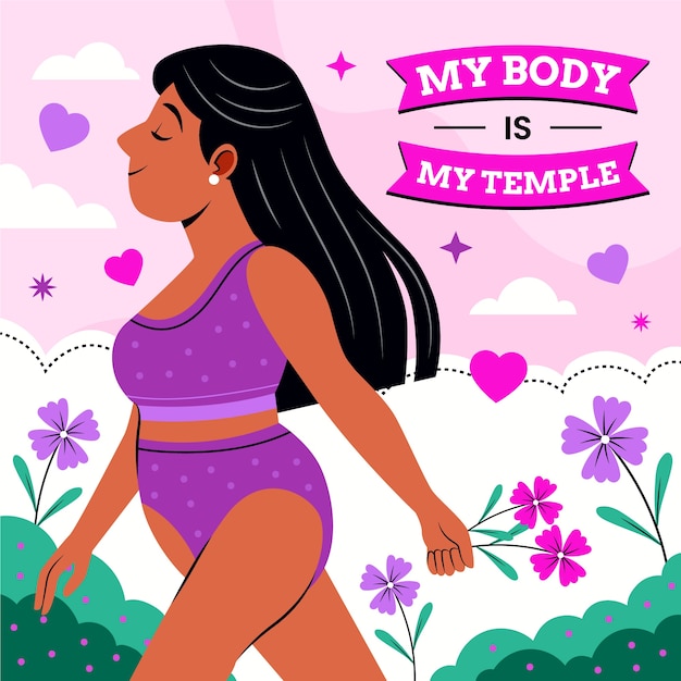 Free Vector hand drawn body positive illustration