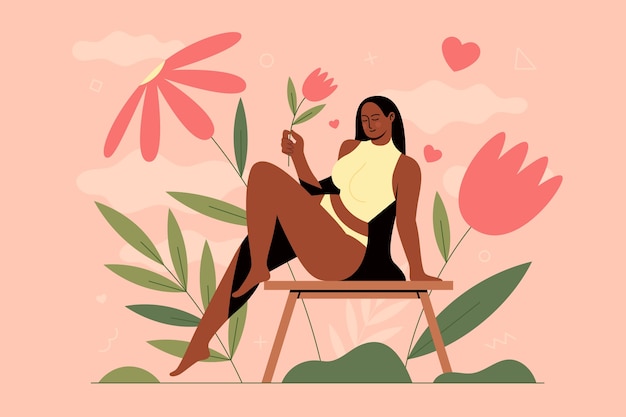 Free Vector hand drawn body positive illustration