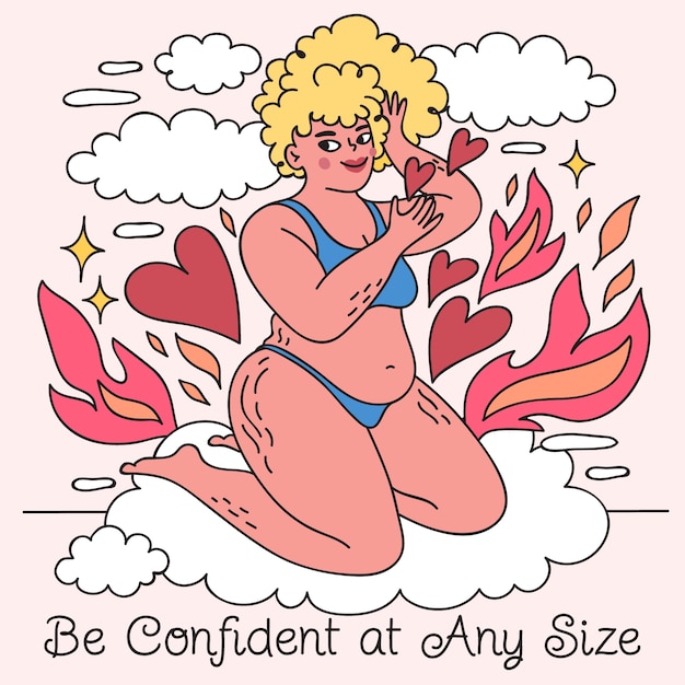 Free Vector hand drawn body positive illustration