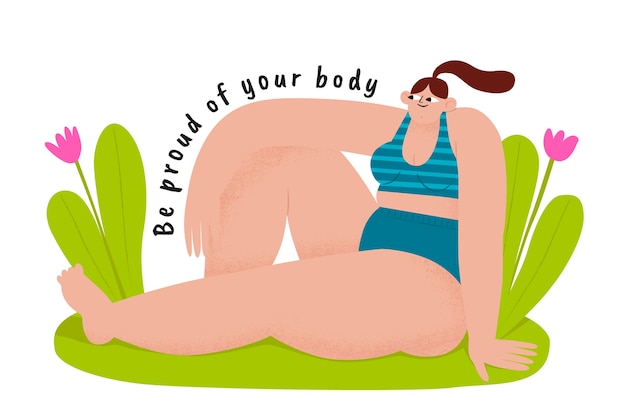 Free Vector hand drawn body positive illustration