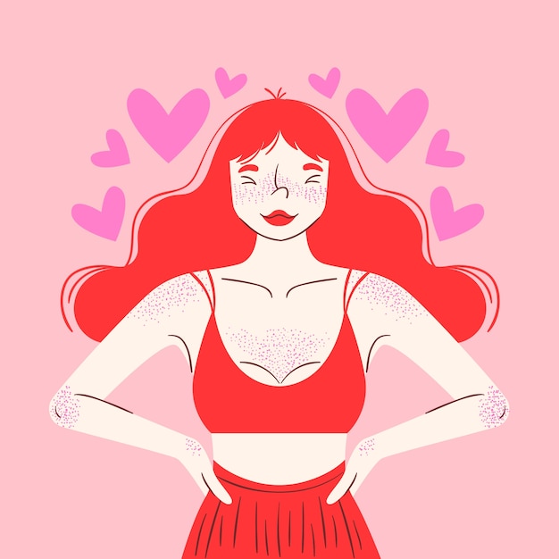 Free vector hand drawn body positive illustration