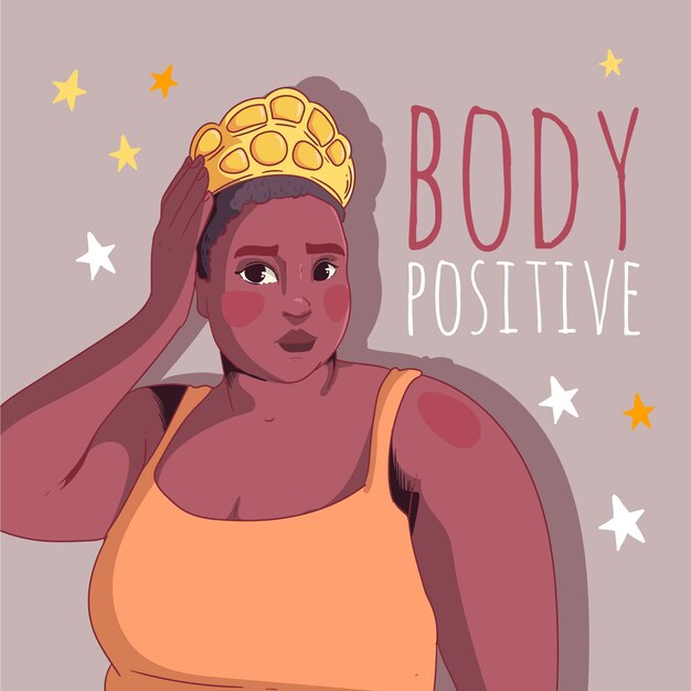 Hand drawn body positive illustration