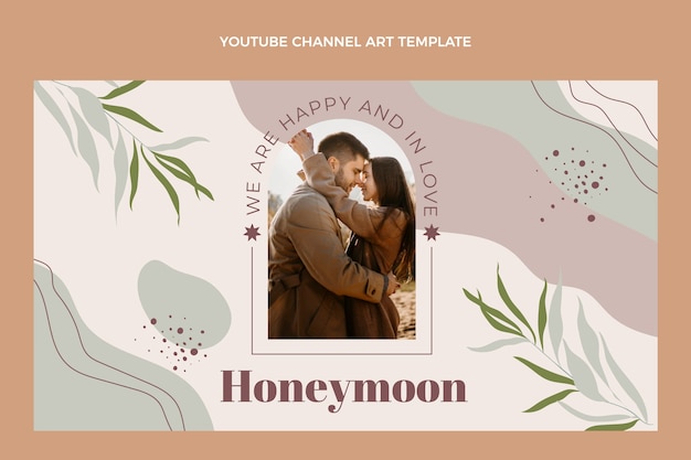 Hand drawn boho honeymoon youtube channel art