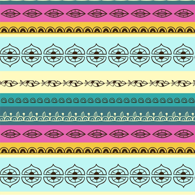 Free Vector hand drawn boho pattern design