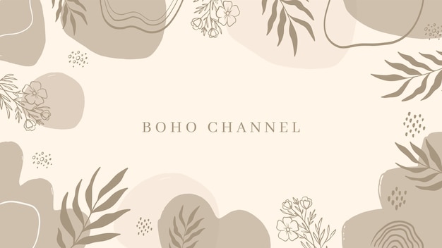 Hand drawn boho youtube channel art