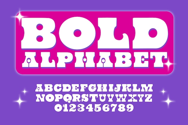 Free Vector hand drawn bold font design