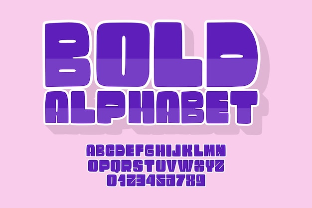 Free vector hand drawn bold font design