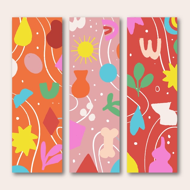 Hand drawn bookmark template