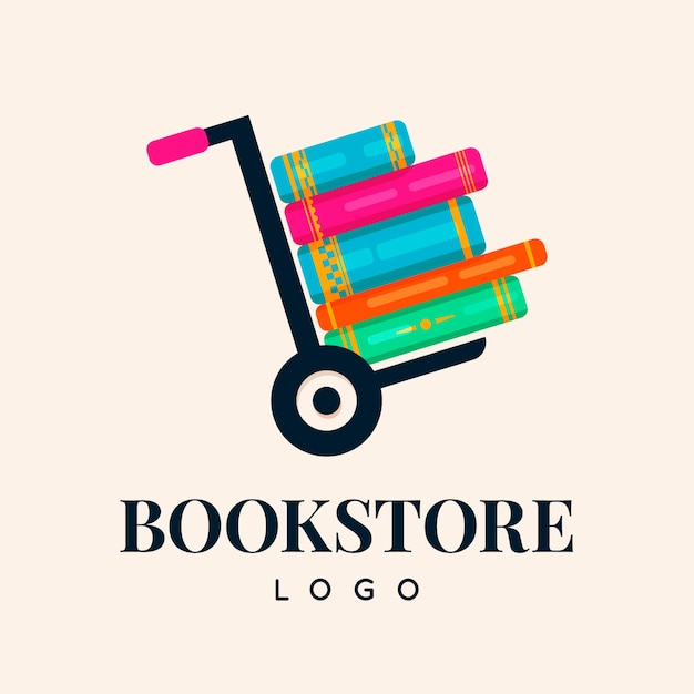 Free vector hand drawn bookstore logo