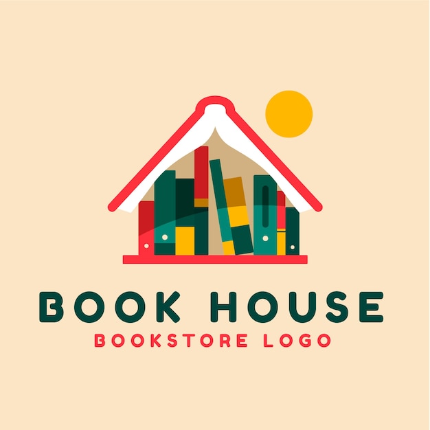 Free Vector hand drawn bookstore logo