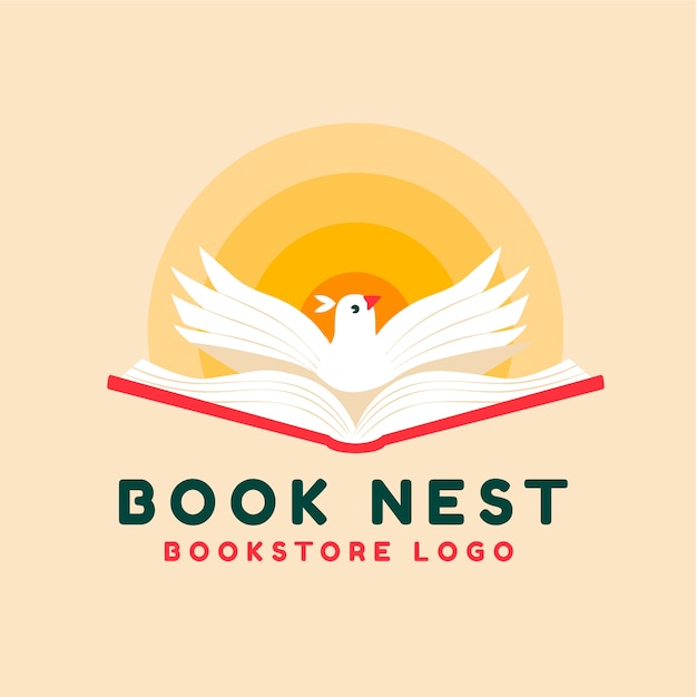 Free vector hand drawn bookstore logo