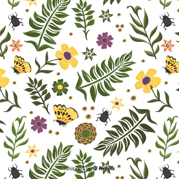 Hand drawn botanical background