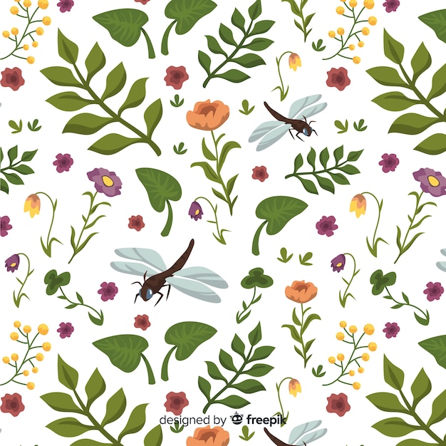 Free Vector hand drawn botanical background