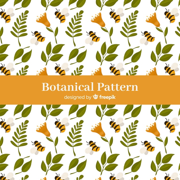 Hand drawn botanical background