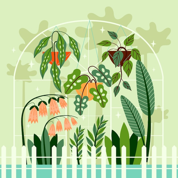 Free vector hand drawn botanical garden illustration