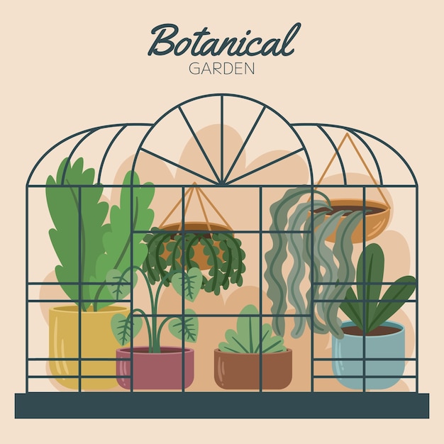 Free Vector hand drawn botanical garden illustration