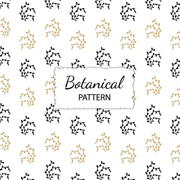 Hand Drawn Botanical Pattern Background