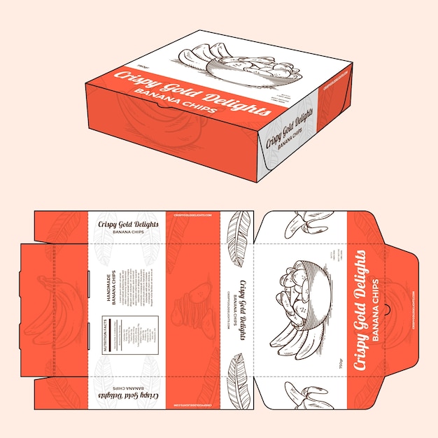 Free Vector hand drawn box design template