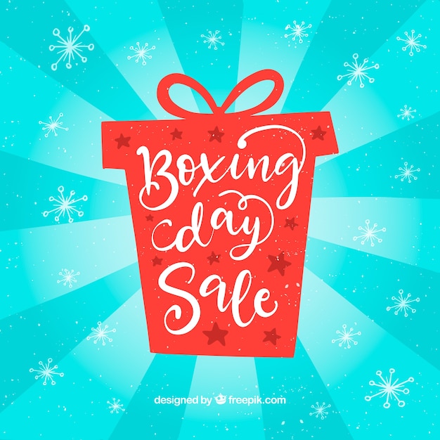 Free Vector hand drawn boxing day sale background