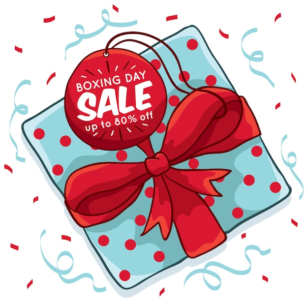 Free Vector hand drawn boxing day sale concept