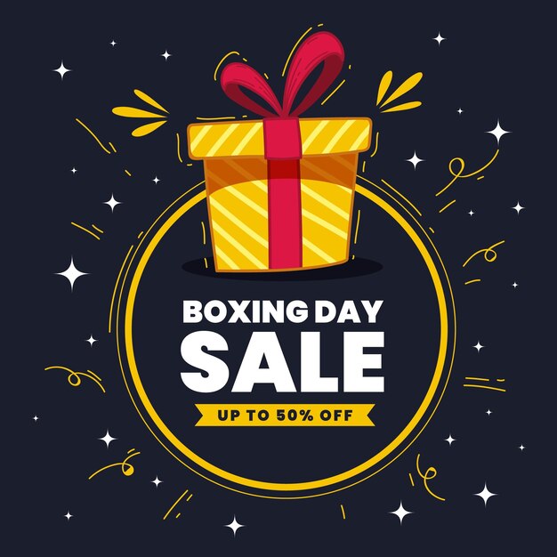 Hand drawn boxing day sale