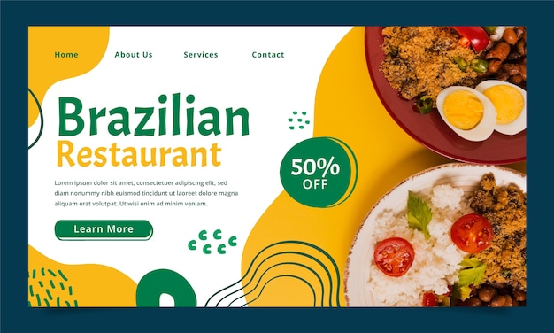 Free Vector hand drawn brazilian restaurant template