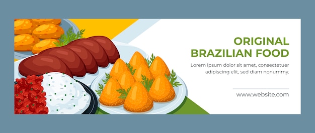 Hand drawn brazilian restaurant twitter header