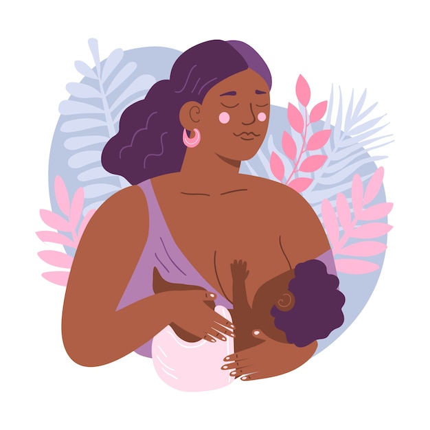 Hand drawn breastmilk illustration