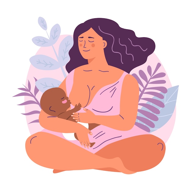 Hand drawn breastmilk illustration