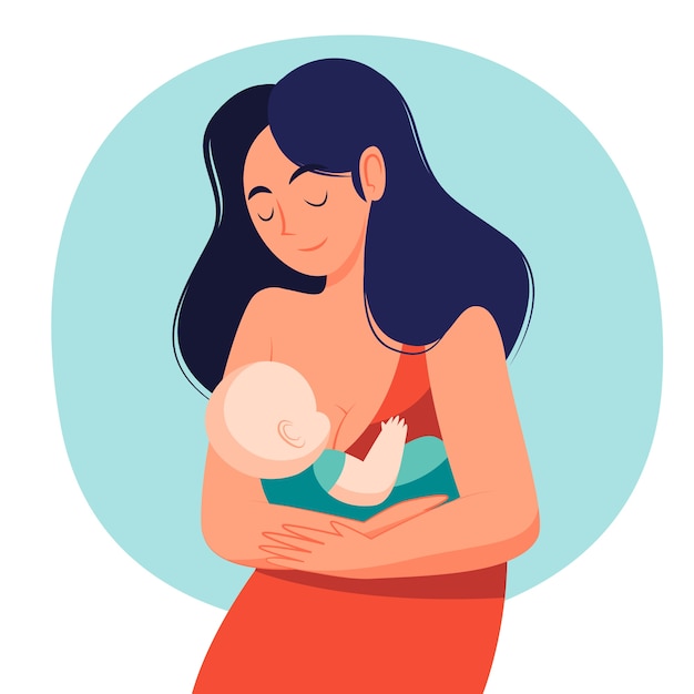 Hand drawn breastmilk illustration