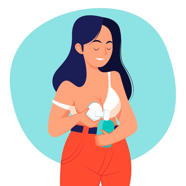 Free Vector hand drawn breastmilk illustration