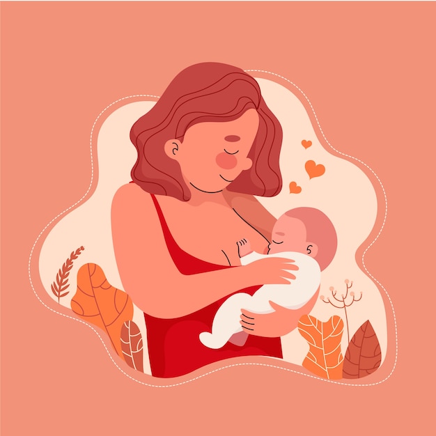 Hand drawn breastmilk illustration