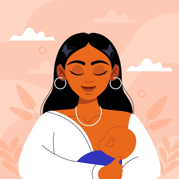 Hand drawn breastmilk illustration