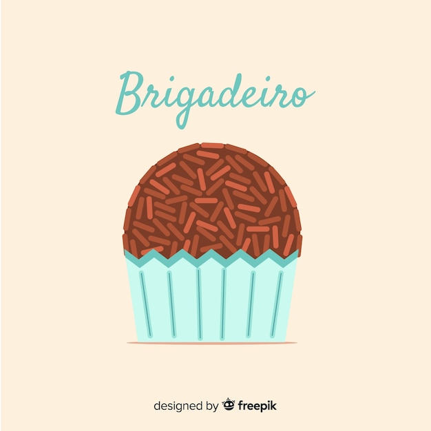 Free vector hand drawn brigadeiro background