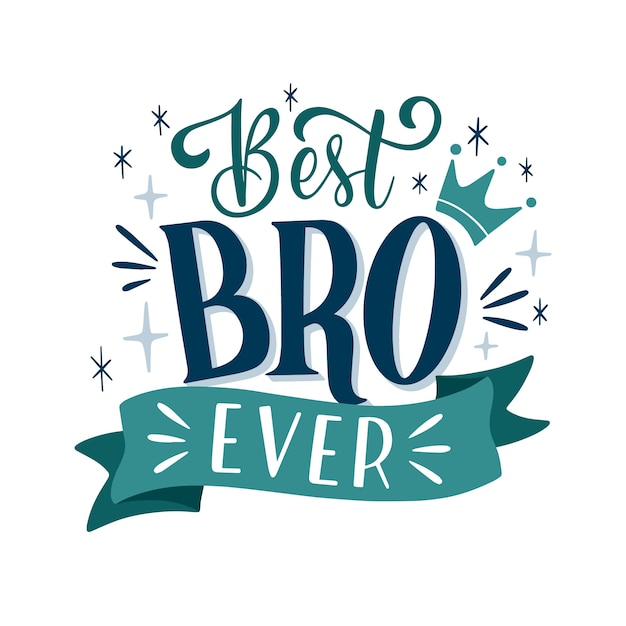 Hand drawn bro lettering design