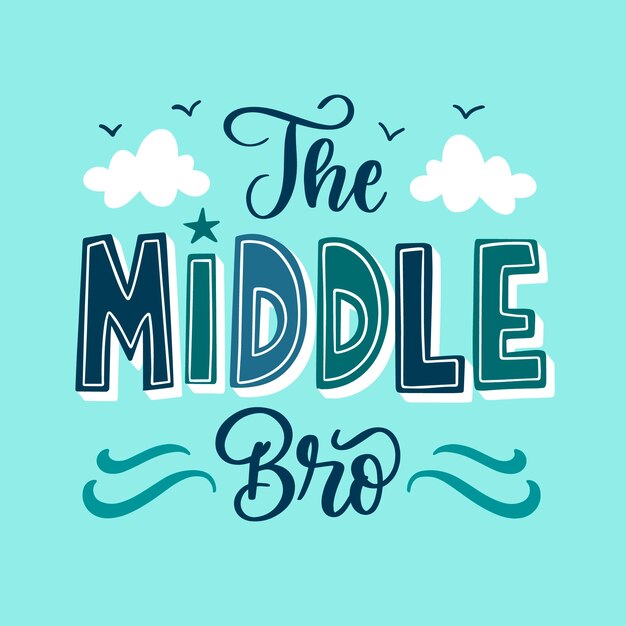 Hand drawn bro lettering design