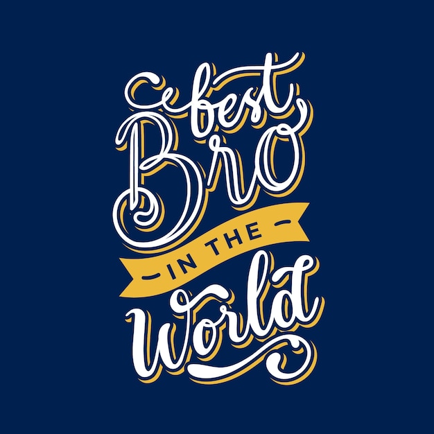 Free Vector hand drawn bro lettering design