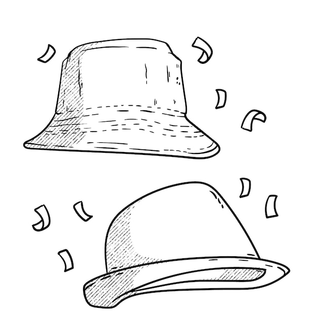 Free Vector hand drawn bucket hat illustration