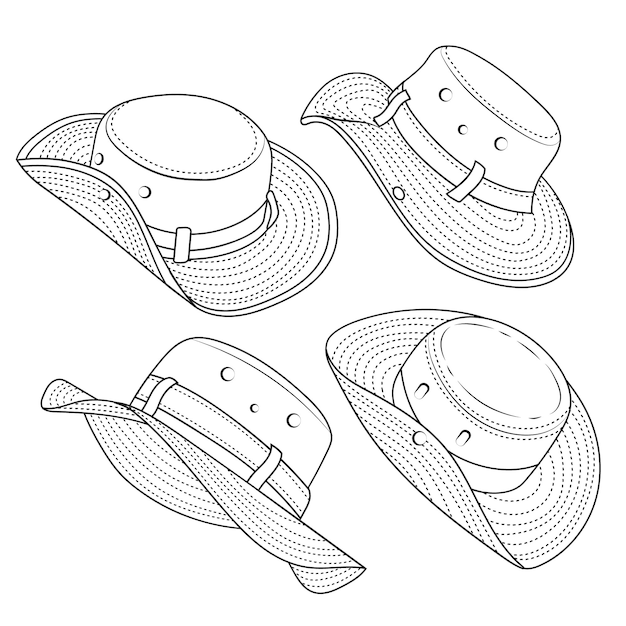 Free Vector hand drawn bucket hat illustration